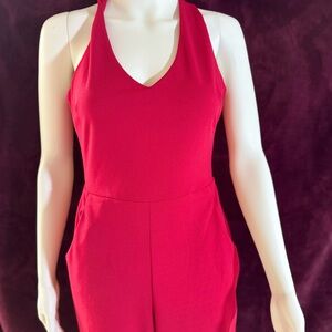 Elegant Red Women's Jumpsuit